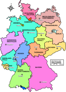 Deutschlandkarte mit Bundesländern